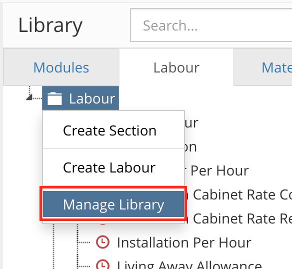 New Manage Library option